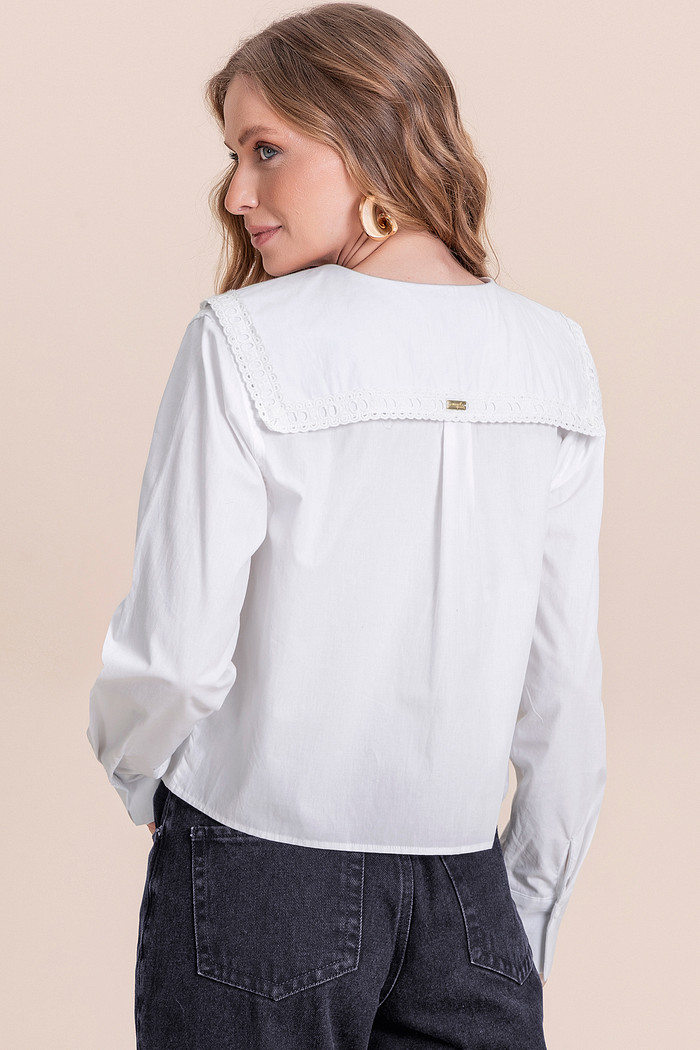 Camisa de tricoline Angel