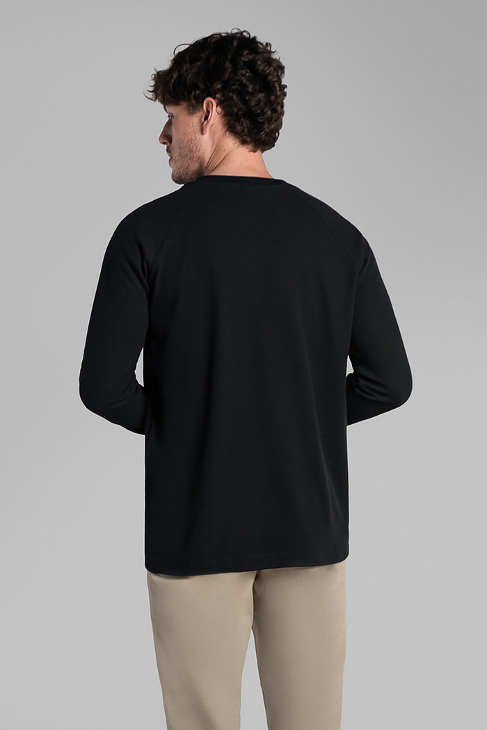Camiseta manga longa malha waffle Aurus