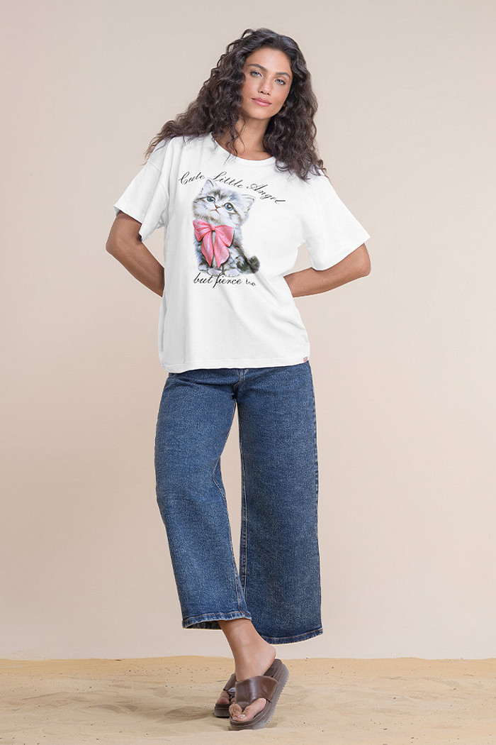 Blusa estampa gatinho