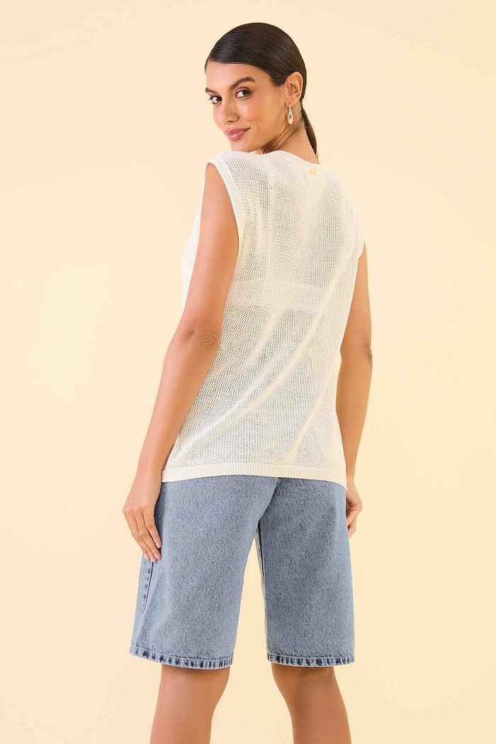 Blusa regata em tricot