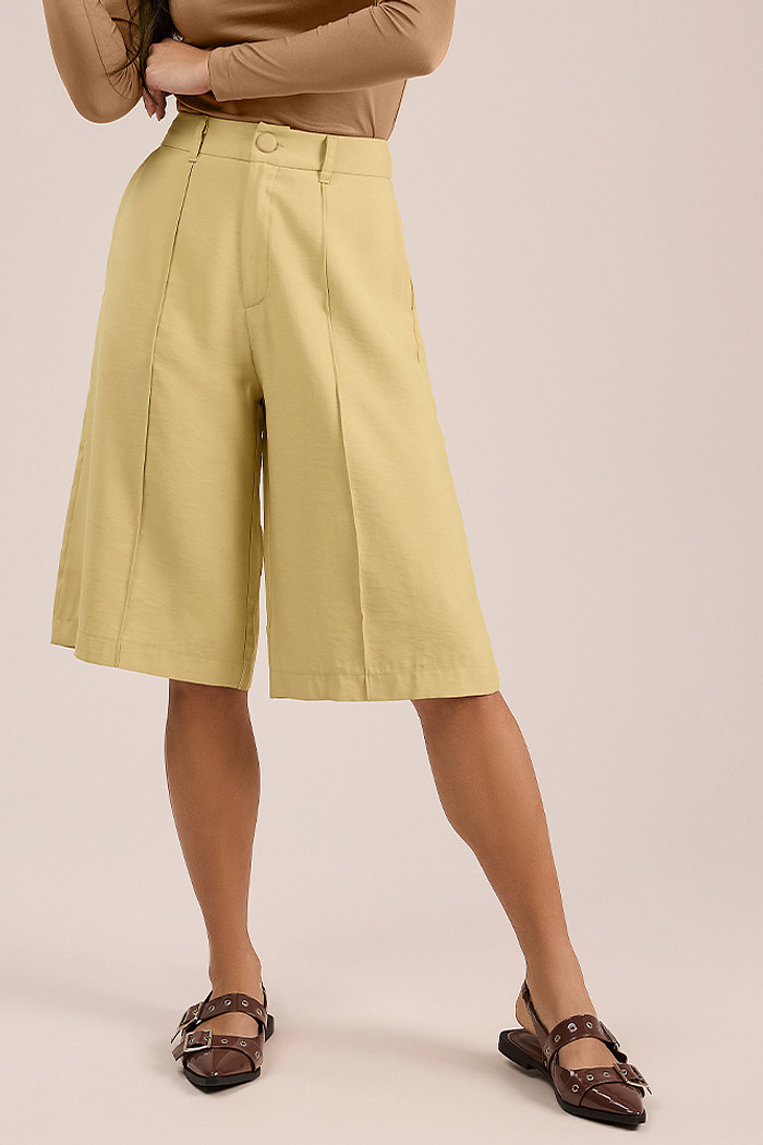 Bermuda jorts em alfaiataria