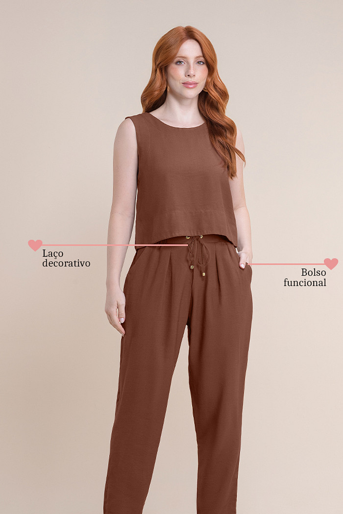 Calça reta alfaiataria Angel