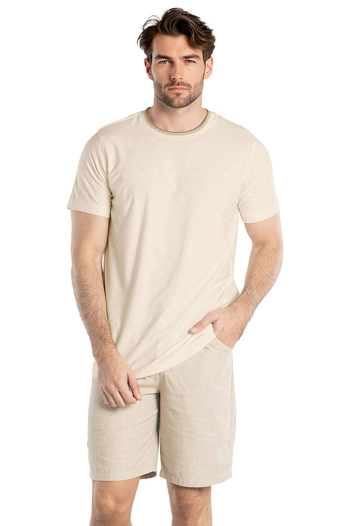 Camiseta comfort em malha linho Aurus