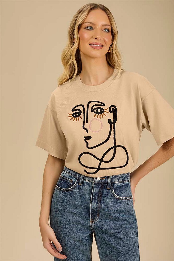 Blusa chenille em meia malha