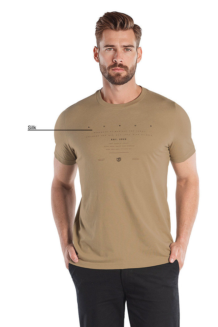 Camiseta em meia malha flamê estampada Aurus