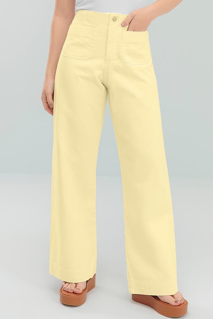 Calça marine colors em sarja com bolso