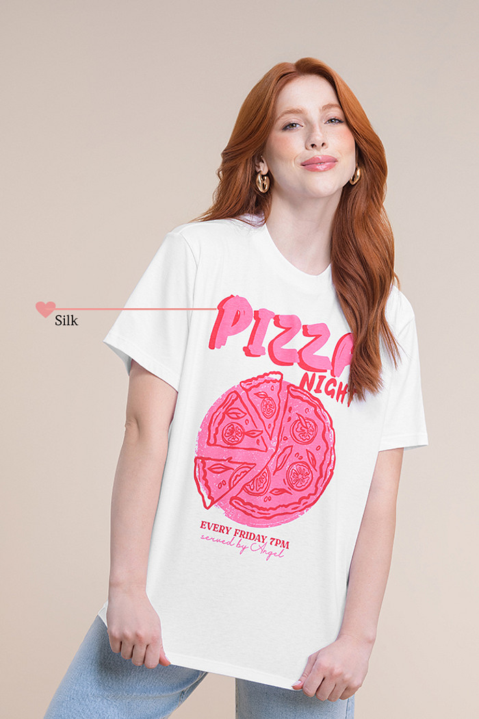 Blusa meia malha food com silk