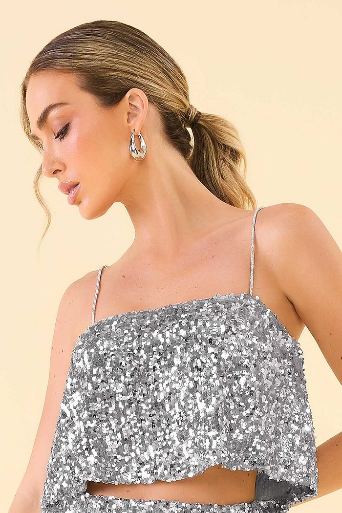 Blusa em paetê com forro