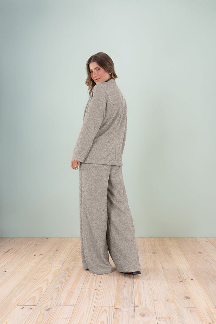 Blazer em malha lurex