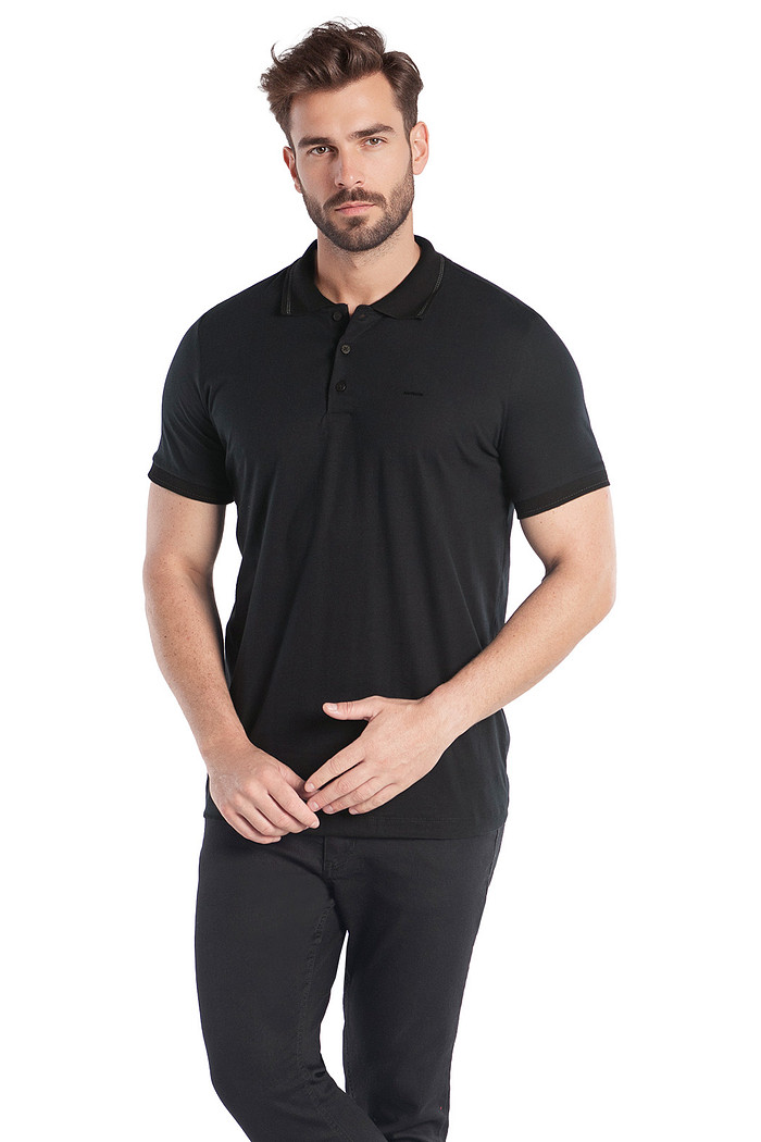 Camisa polo comfort em malha pima Aurus
