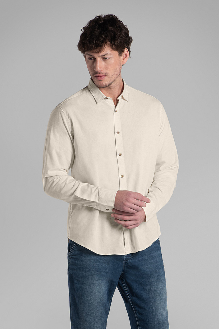 Camisa manga longa comfort em linho deluxe Aurus