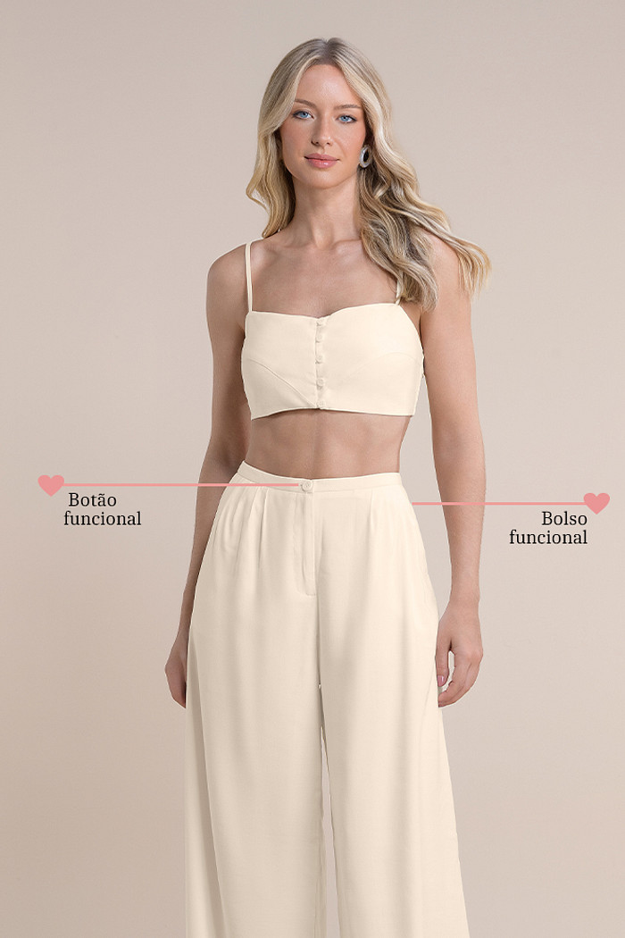 Calça wide leg alfaiataria