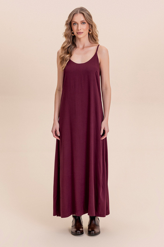 Vestido midi viscose Angel Essentials