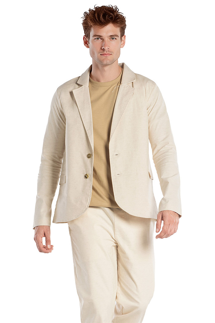 Blazer linho em sarja nature Aurus