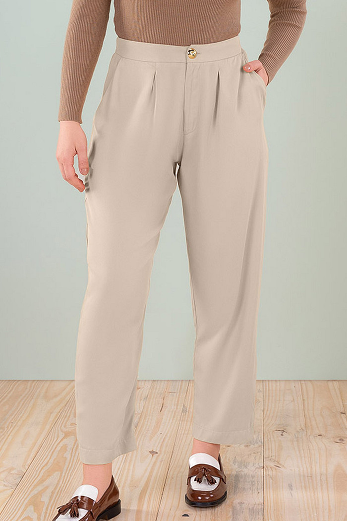 Calça baggy em viscose