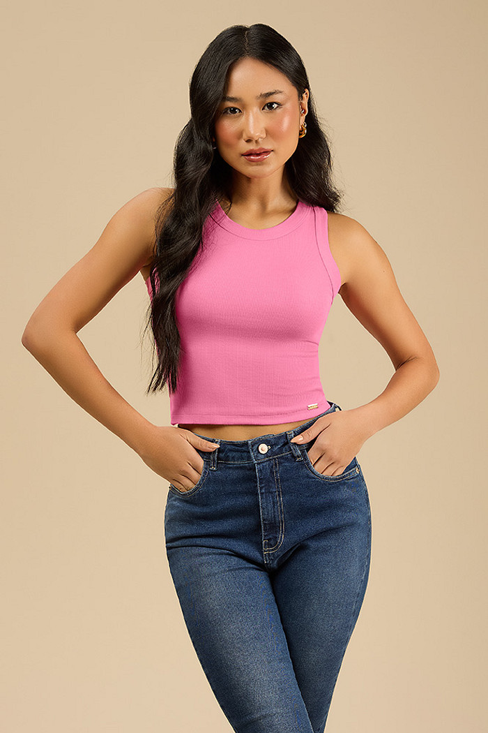 Regata em ribana com elastano