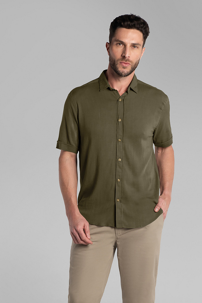 Camisa comfort em viscose slub prime Aurus