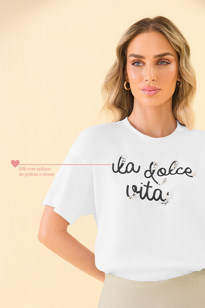 T-Shirt dolce vita em meia malha