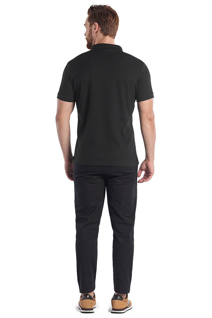 Camisa polo comfort em meia malha waffle abertura lateral Aurus