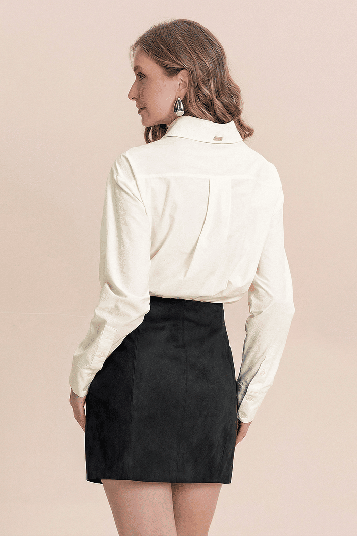 Saia curta de suede Angel