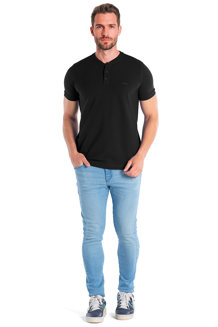 Camisa polo comfort em malha piquet com elastano Aurus