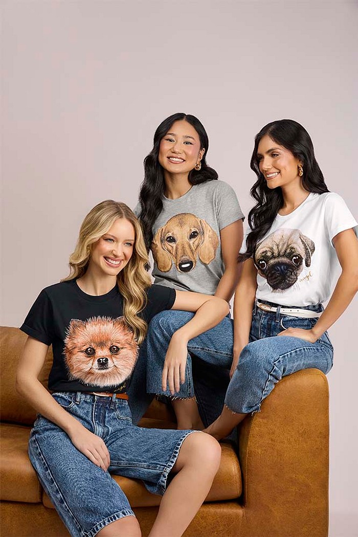 T-Shirt pets em meia malha