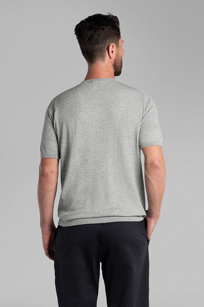 Camiseta tricot listras em relevo sem costura Aurus