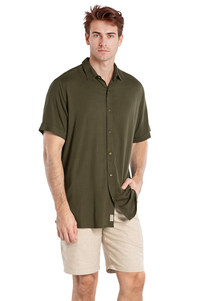Camisa comfort em viscose slub prime Aurus