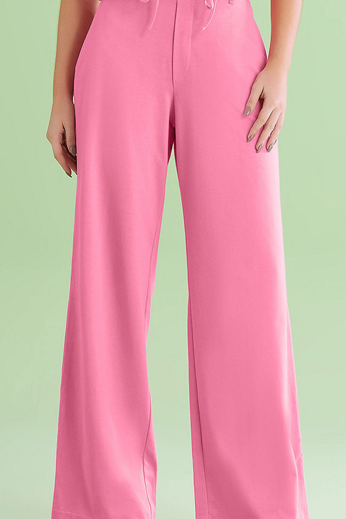 Calça wide leg alfaiataria em malhão