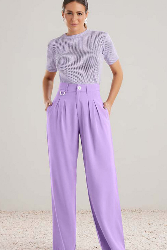 Calça wide leg em alfaiataria