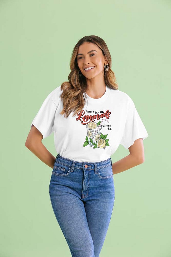 T-Shirt limonada em meia malha