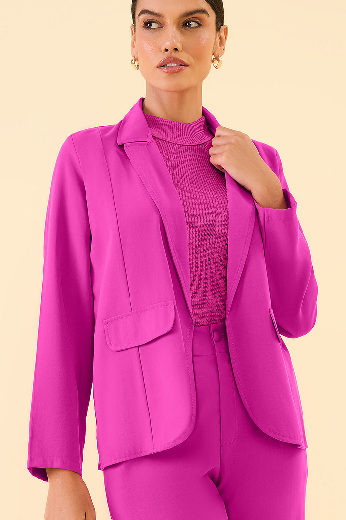 Blazer com lapela em alfaiataria