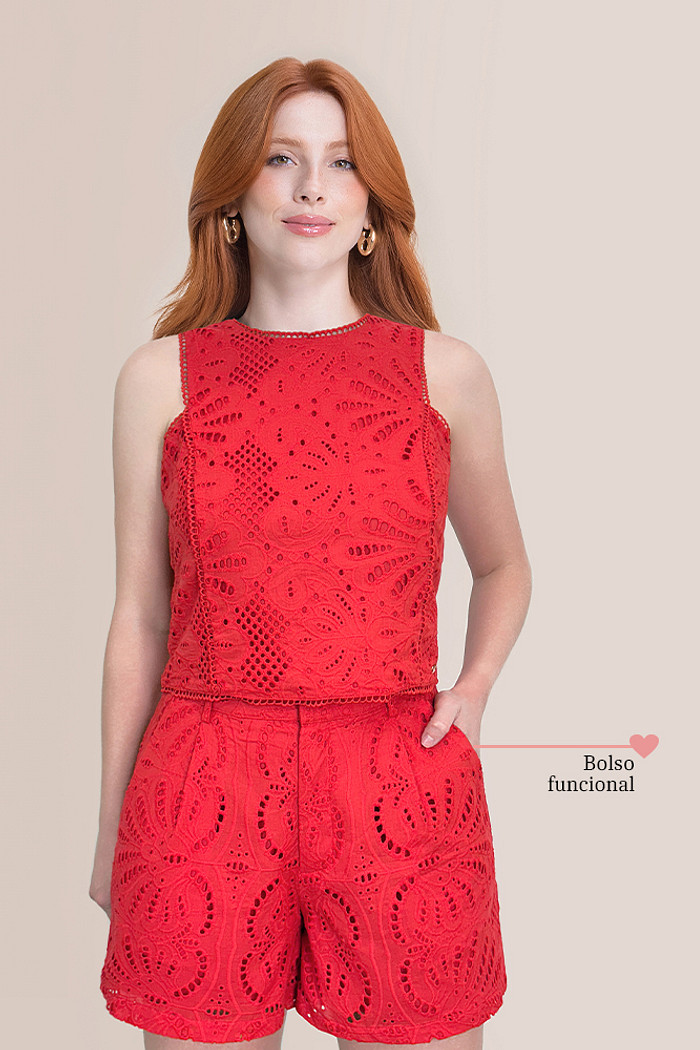 Shorts laise com bolso