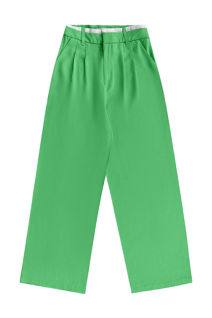 Calça wide leg em alfaiataria