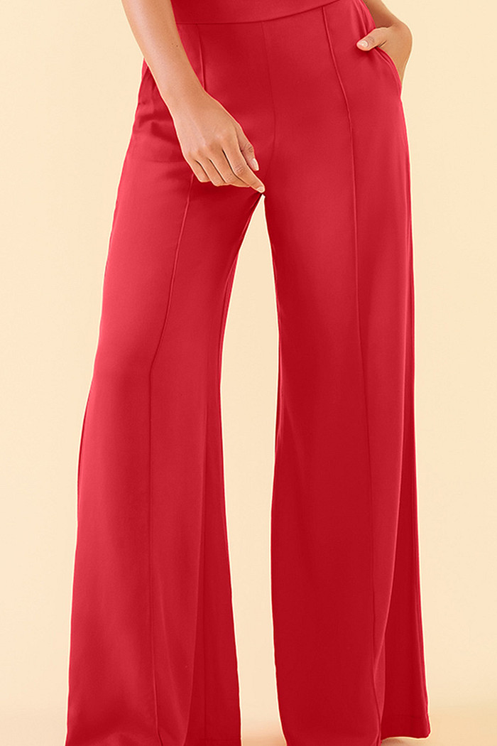 Calça pantalona em viscose