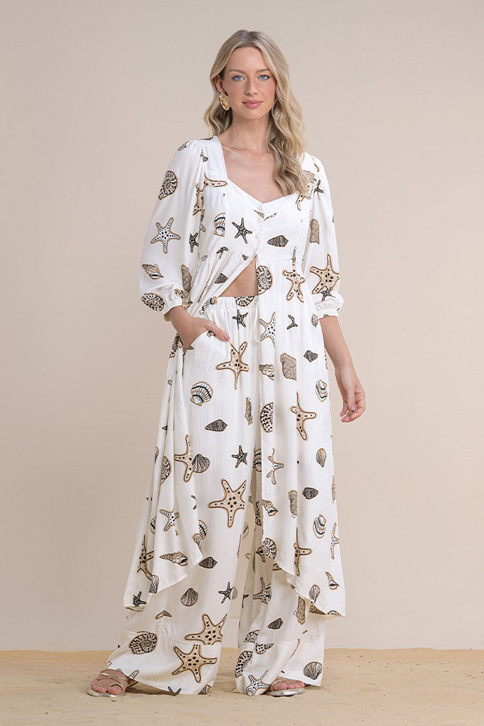 Blusa chemise em viscose com lurex