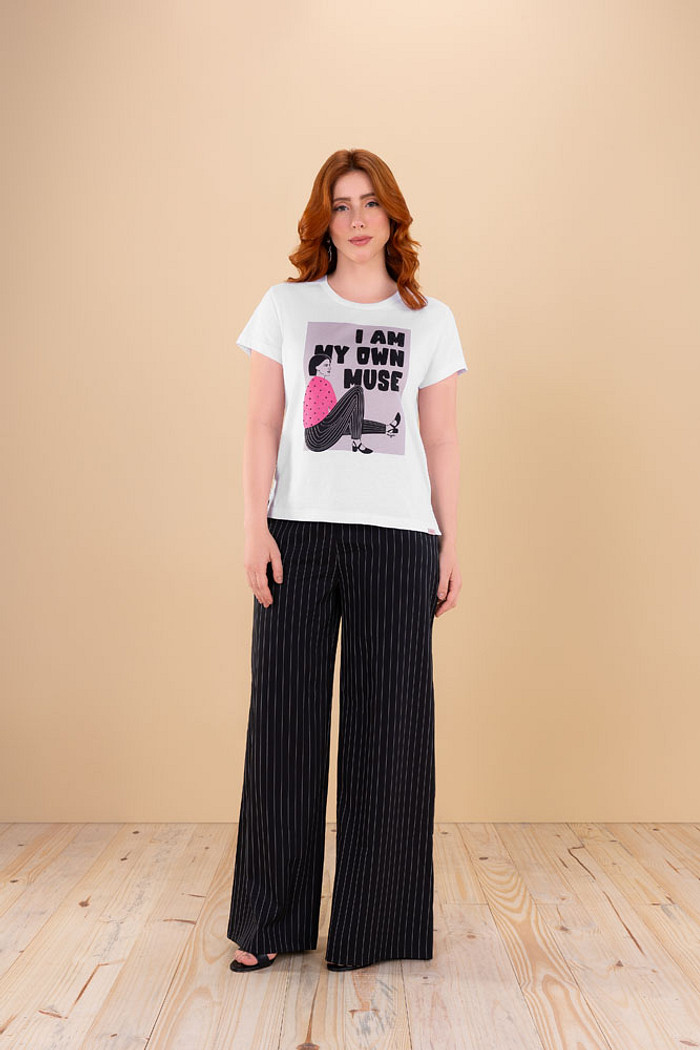 T-Shirt Woman em meia malha