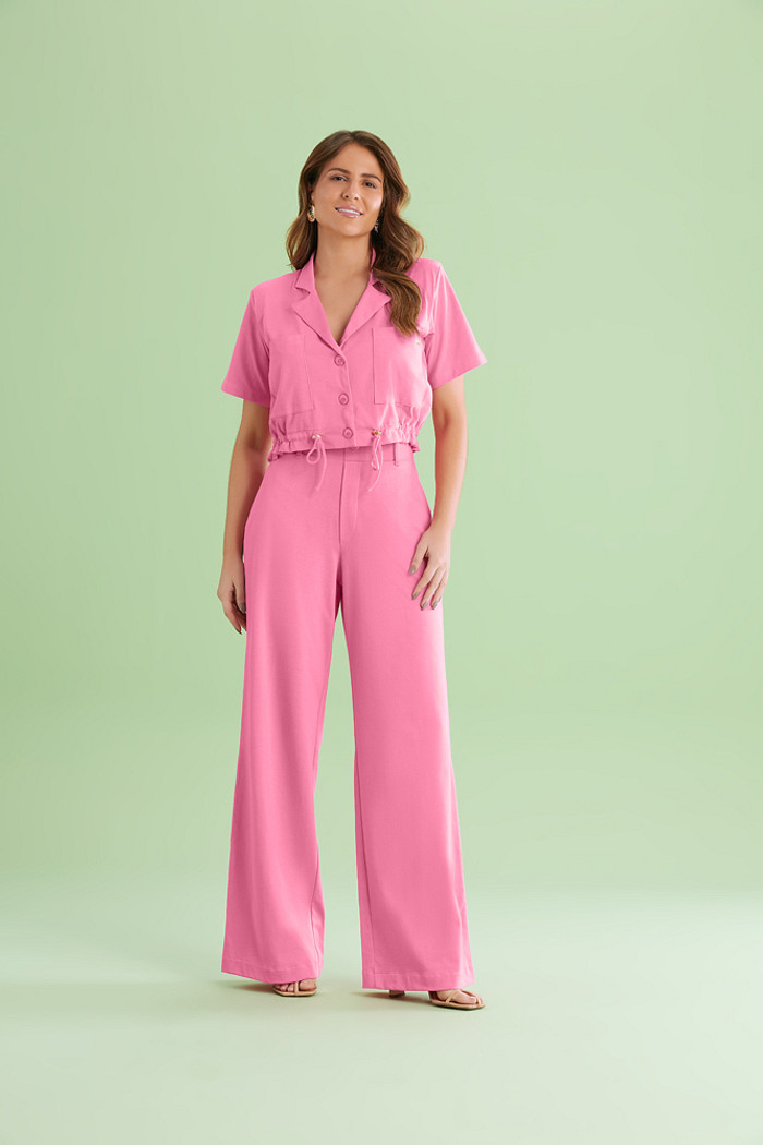 Jaqueta cropped em malhão