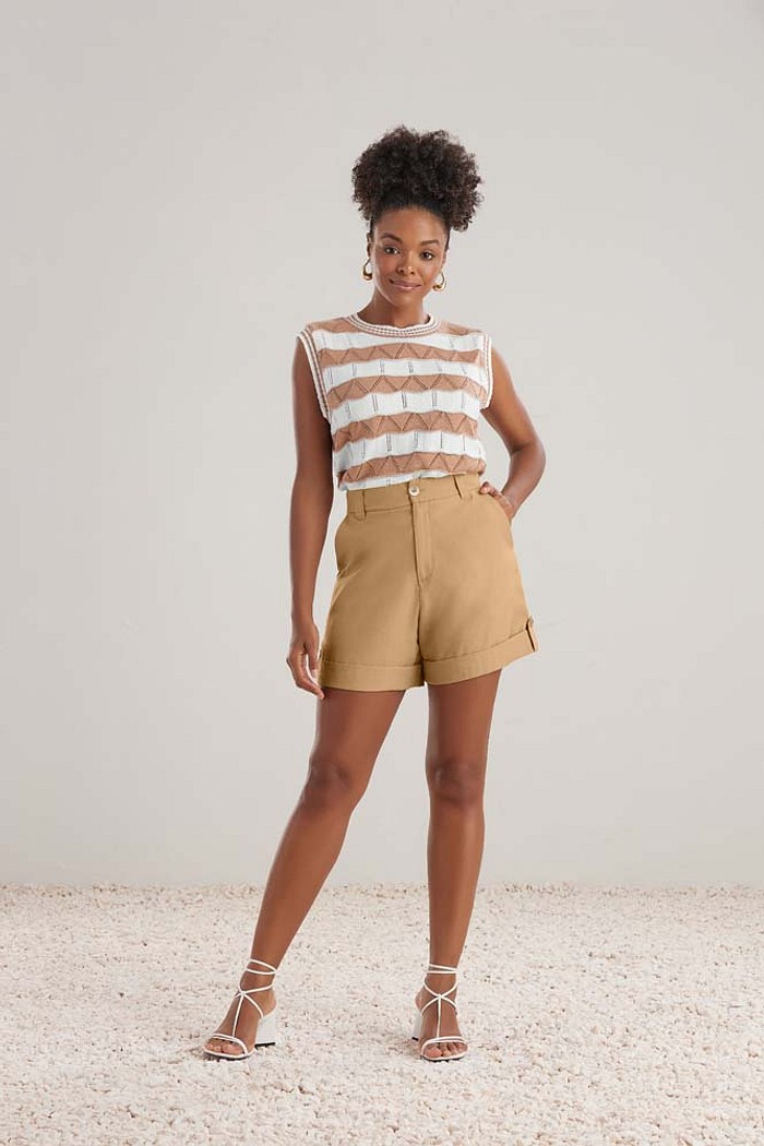 Short em alfaiataria