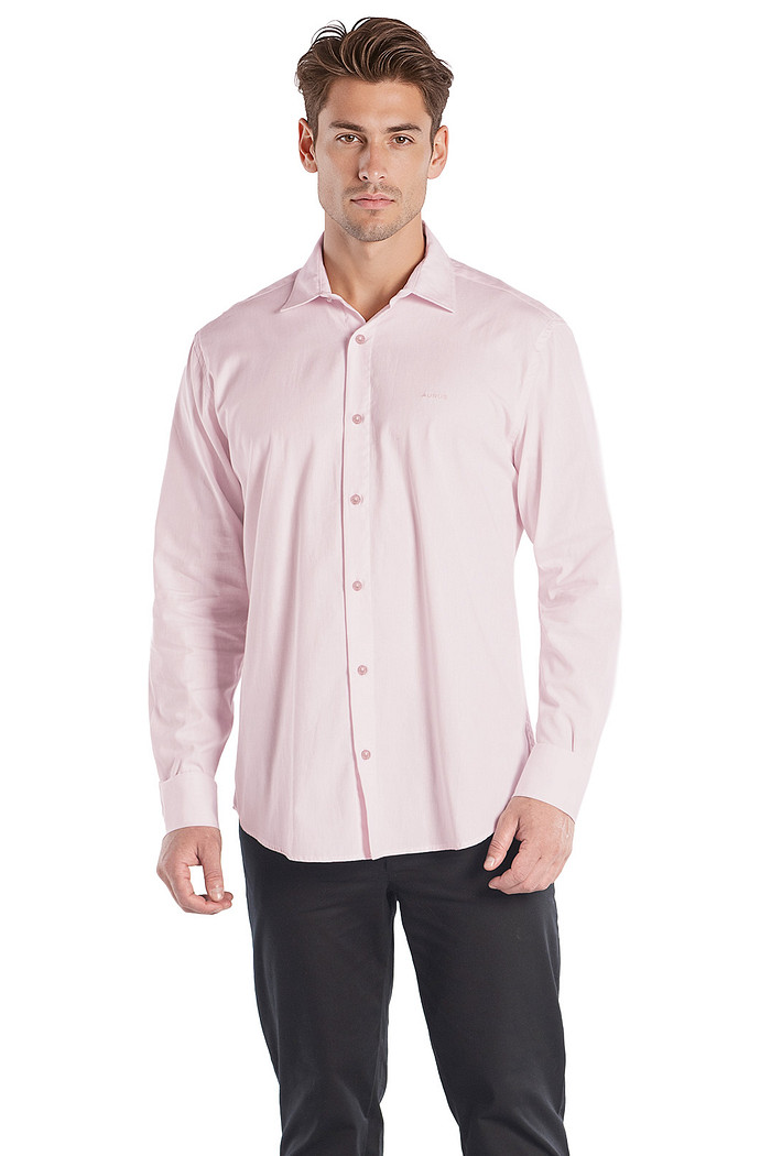 Camisa manga longa regular em chambray Aurus