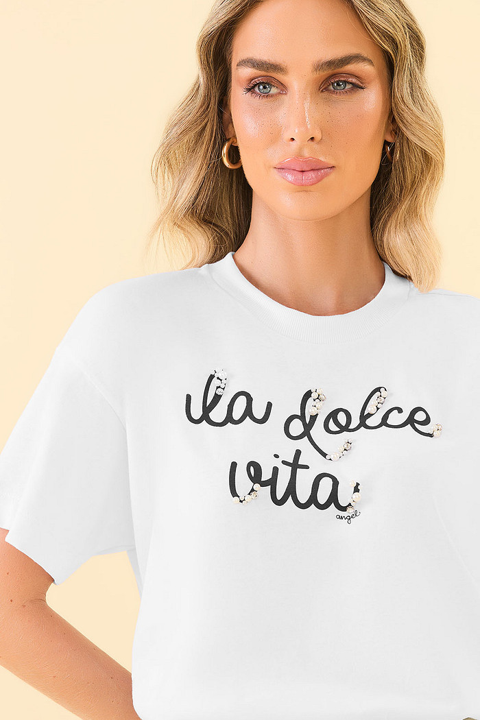 T-Shirt dolce vita em meia malha