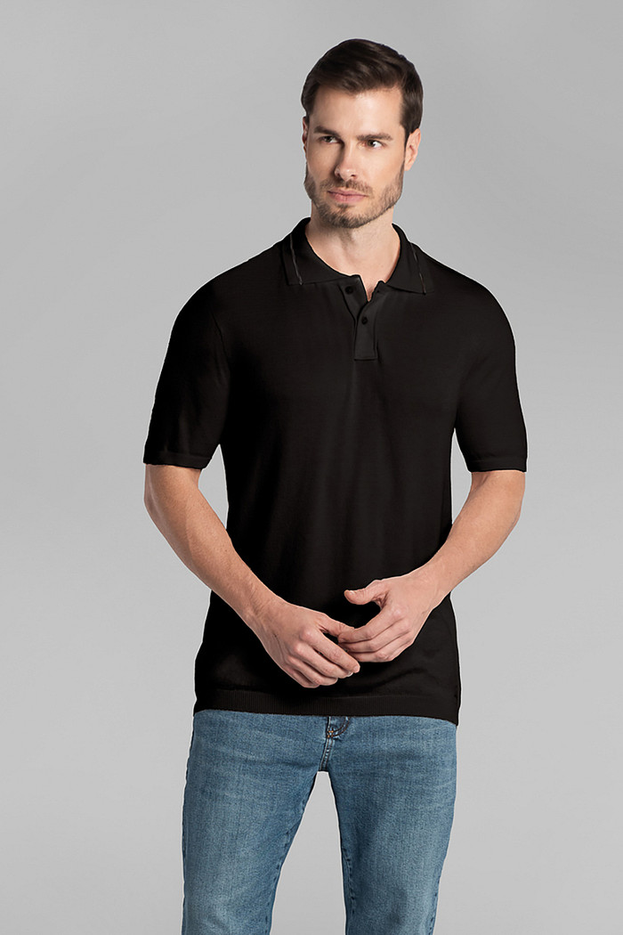 Camisa polo em tricot comfort sem costura Aurus