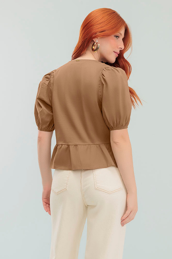 Blusa laços em tricoline