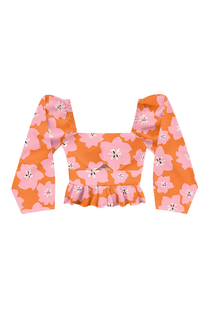 Blusa em viscose estampada