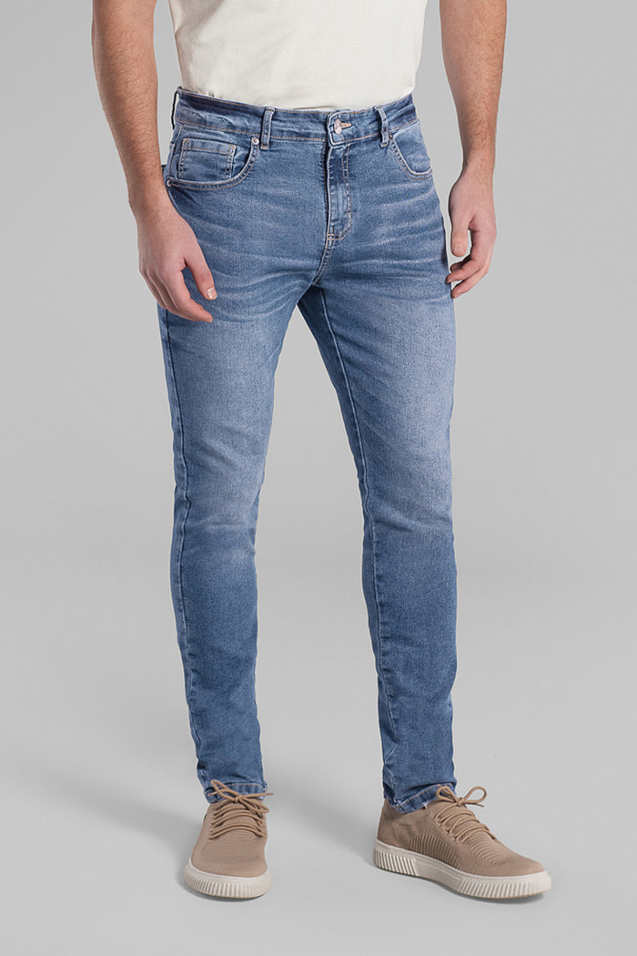 Calca skinny em jeans com elastano Aurus