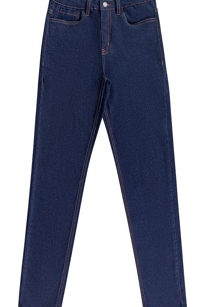 Calça skinny cintura alta em jeans