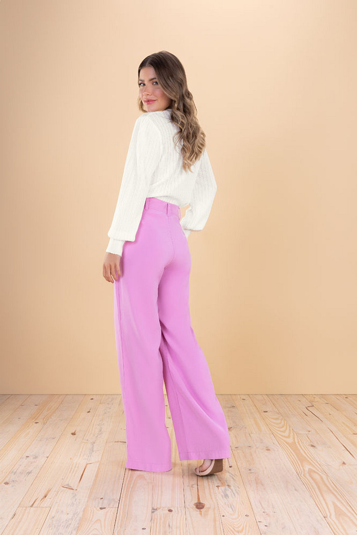 Calça wide leg em alfaiataria
