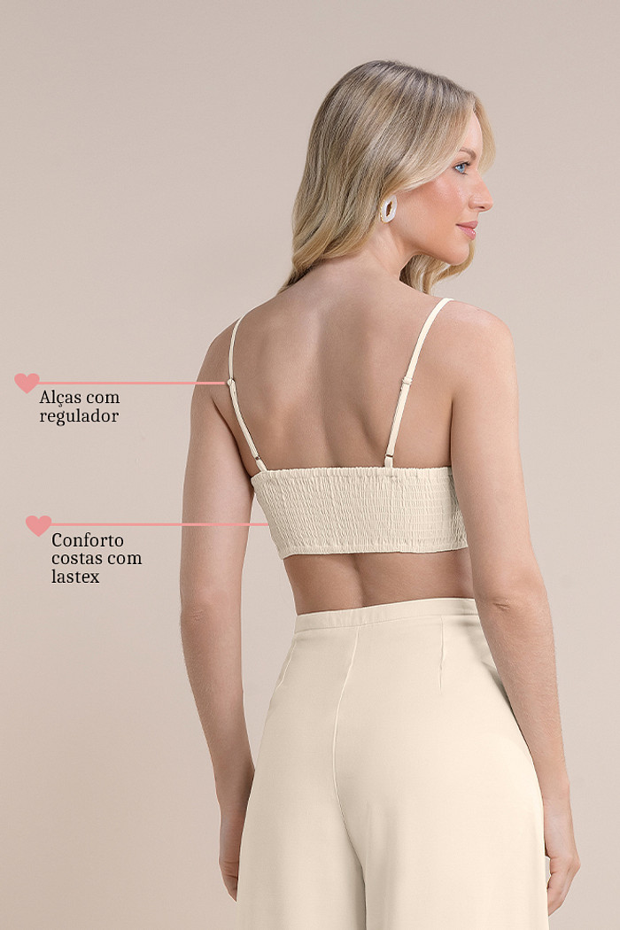 Top alfaiataria com alça