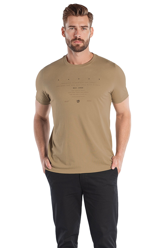 Camiseta em meia malha flamê estampada Aurus