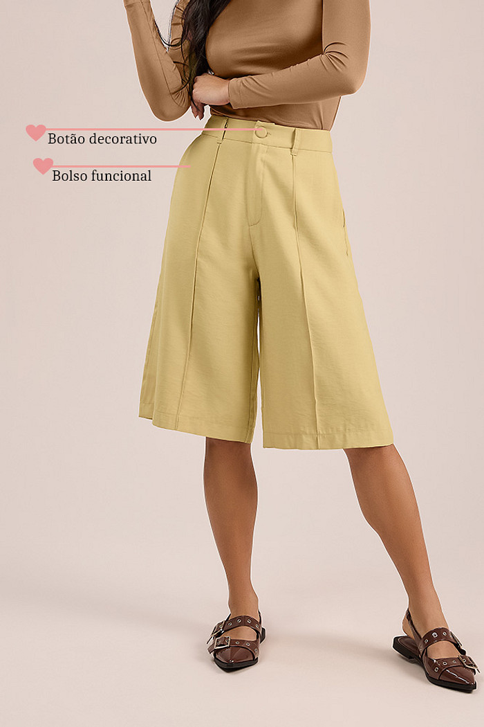 Bermuda jorts em alfaiataria